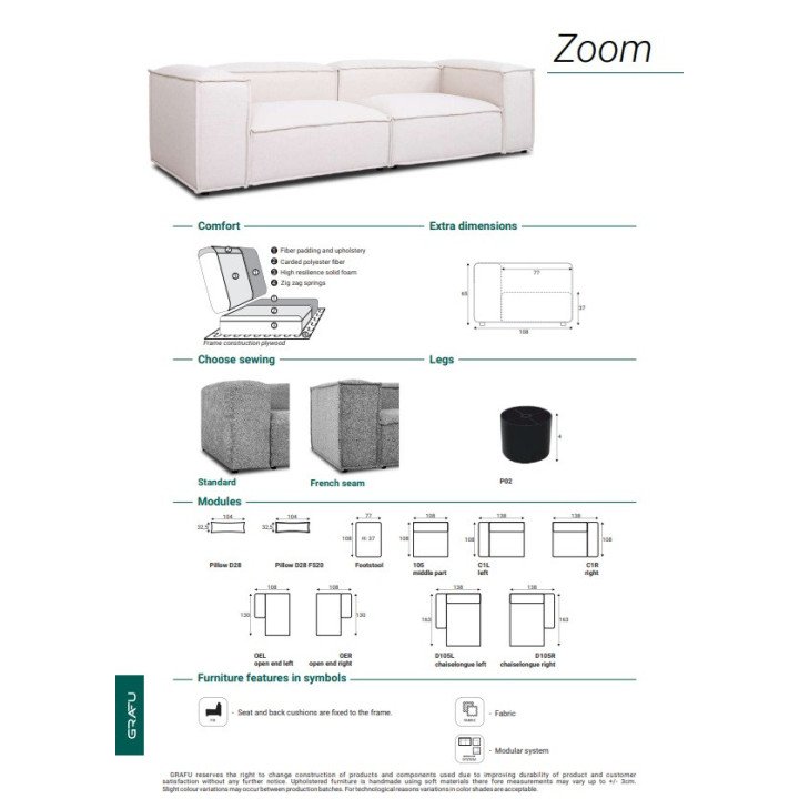 Sofa Zoom – prabanga ir erdvus komfortas