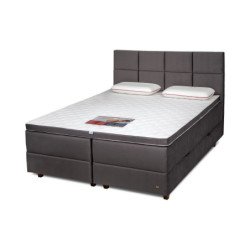 Kontinentinė lova su antčiužiniu ir medinėmis kojelėmis