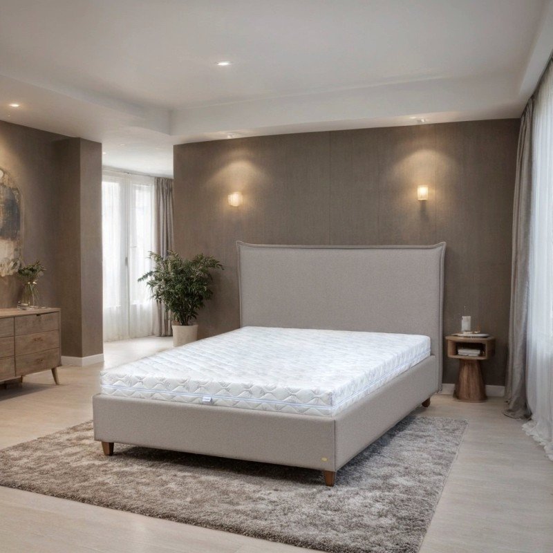 Minkšta lova su patalynės dėže be čiužinio