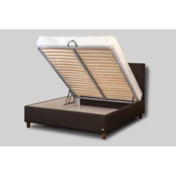 Lova su patalynės dėže ir elegantišku galvūgaliu