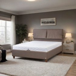 Funkcionali lova su patalynės dėže ir grotelių pagrindu