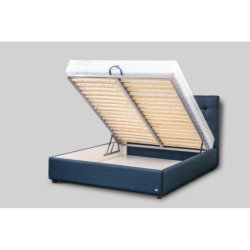 Lova su patalynės dėže ir patikimu pakėlimo mechanizmu