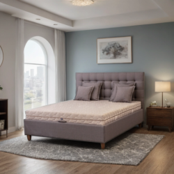 Stabili lova su patalynės dėže ir vėdinimo sistema