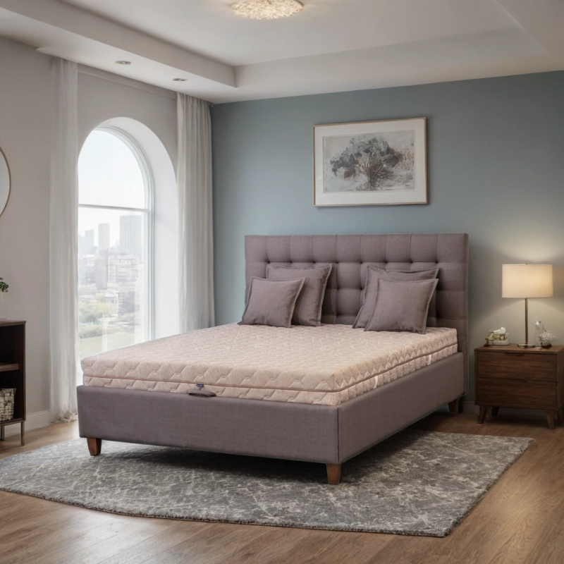 Stabili lova su patalynės dėže ir vėdinimo sistema