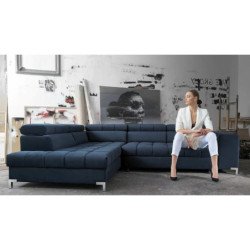 Arte moderni kampinė sofa su metalinėmis kojelėmis