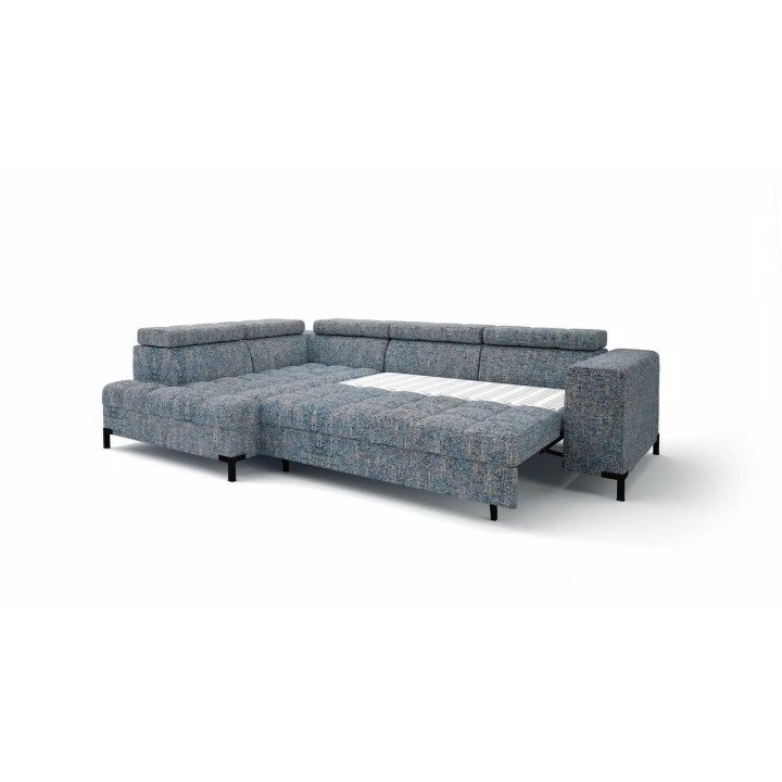 Arte moderni kampinė sofa su metalinėmis kojelėmis