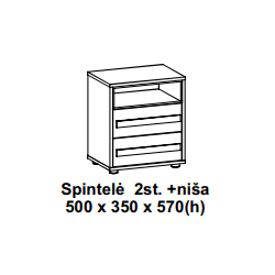 Spintelė Marco | 2–3 stalčių