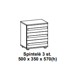 Spintelė Marco | 2–3 stalčių