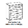Komoda Marco 4 stalčių | 3 dydžiai