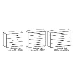 Komoda Domino | Guoliniai bėgeliai