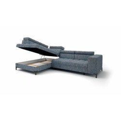 Arte moderni kampinė sofa su metalinėmis kojelėmis