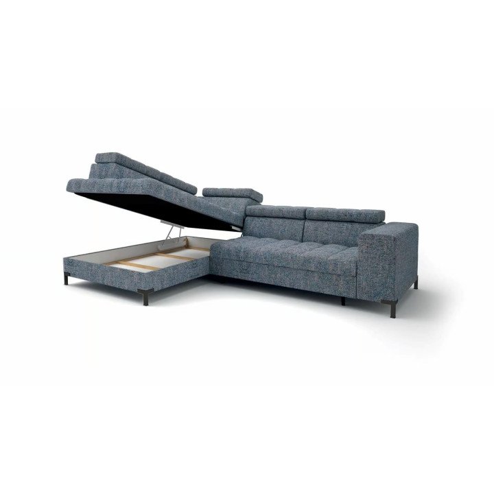 Arte moderni kampinė sofa su metalinėmis kojelėmis