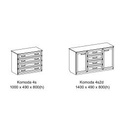 Komoda Bravo II 4ST2D