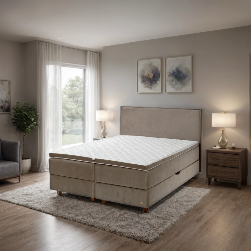 Kontinentinė lova Loren su patalynės dėže | Minimalizmas