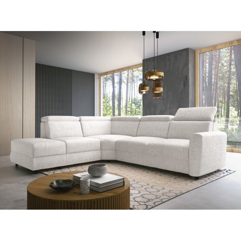 Emonda kampinė sofa su čiužiniu ir itališku mechanizmu