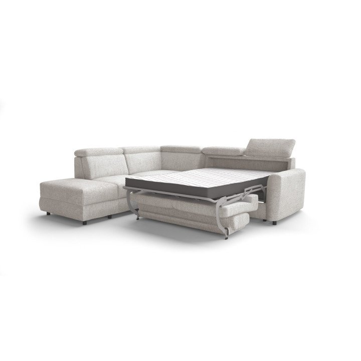 Emonda kampinė sofa su čiužiniu ir itališku mechanizmu