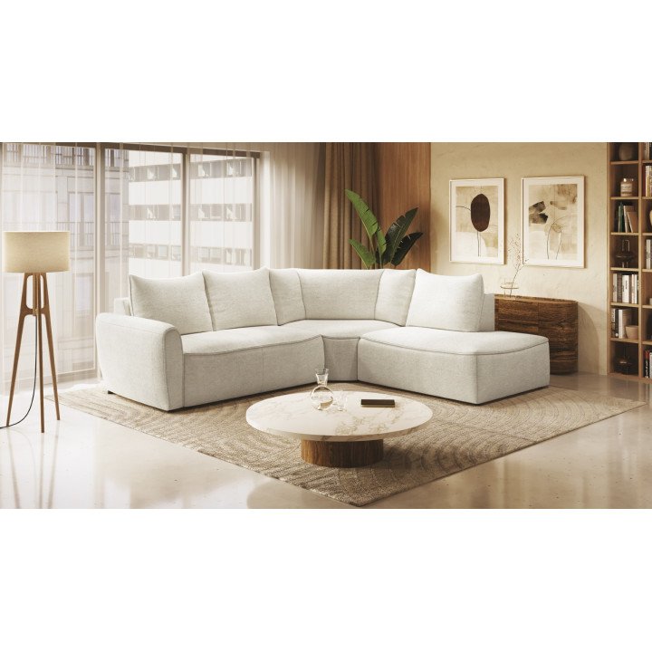 Eclipse kampinė sofa su prailgintu kampu ir USB