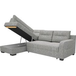 Modo kampinė sofa su dvigubų spyruoklių sistema
