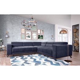 Party kampinė sofa su reguliuojamomis galvos atramomis