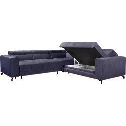 Party kampinė sofa su reguliuojamomis galvos atramomis