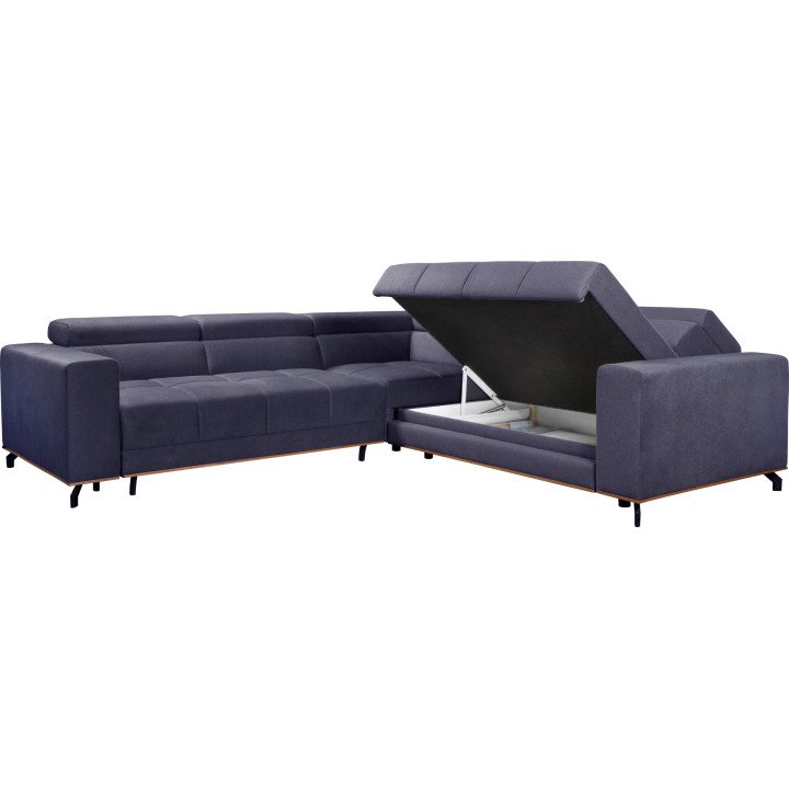 Party kampinė sofa su reguliuojamomis galvos atramomis