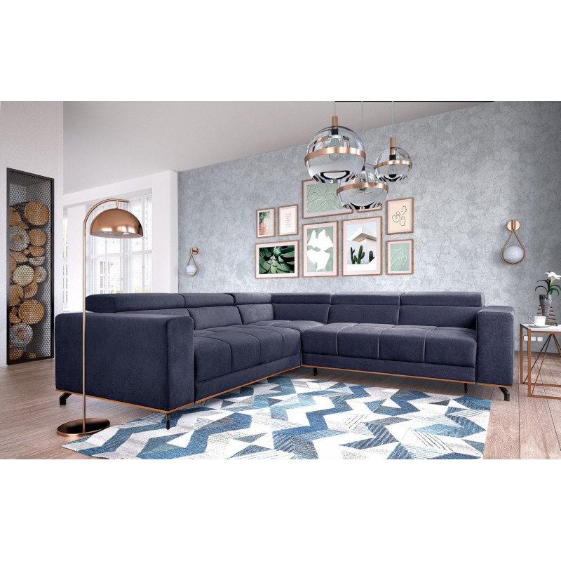 Party kampinė sofa su Puma funkcija ir patalynės dėže