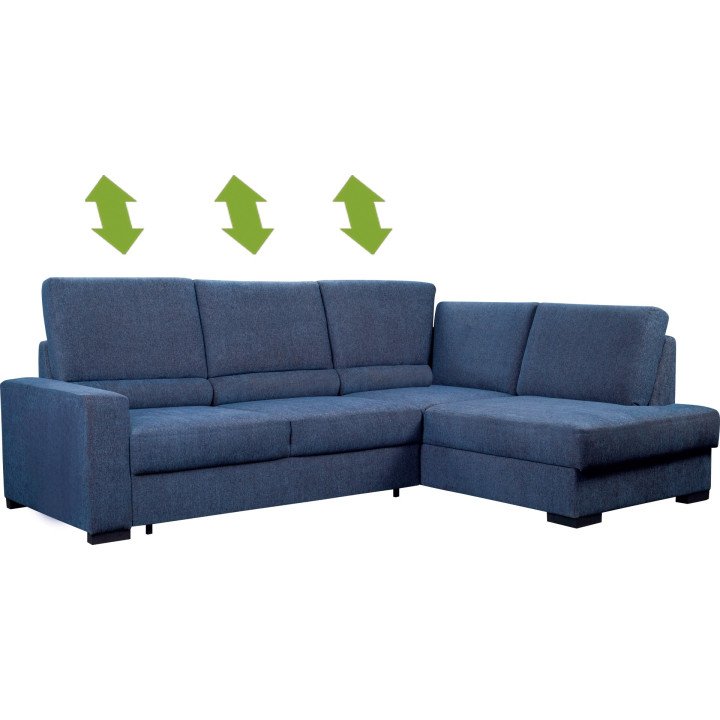 Boss kampinė sofa su pakeliamomis atlošo pagalvėlėmis