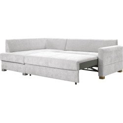 Fen kampinė sofa su patalynės skyriumi
