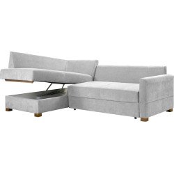 Fen kampinė sofa su patalynės skyriumi