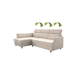 Fiore kampinė sofa mažoms erdvėms