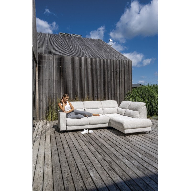 Popus kampinė sofa su pakeliama atlošo sistema