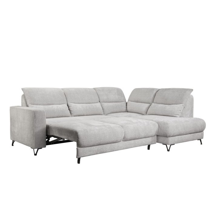 Popus kampinė sofa su pakeliama atlošo sistema