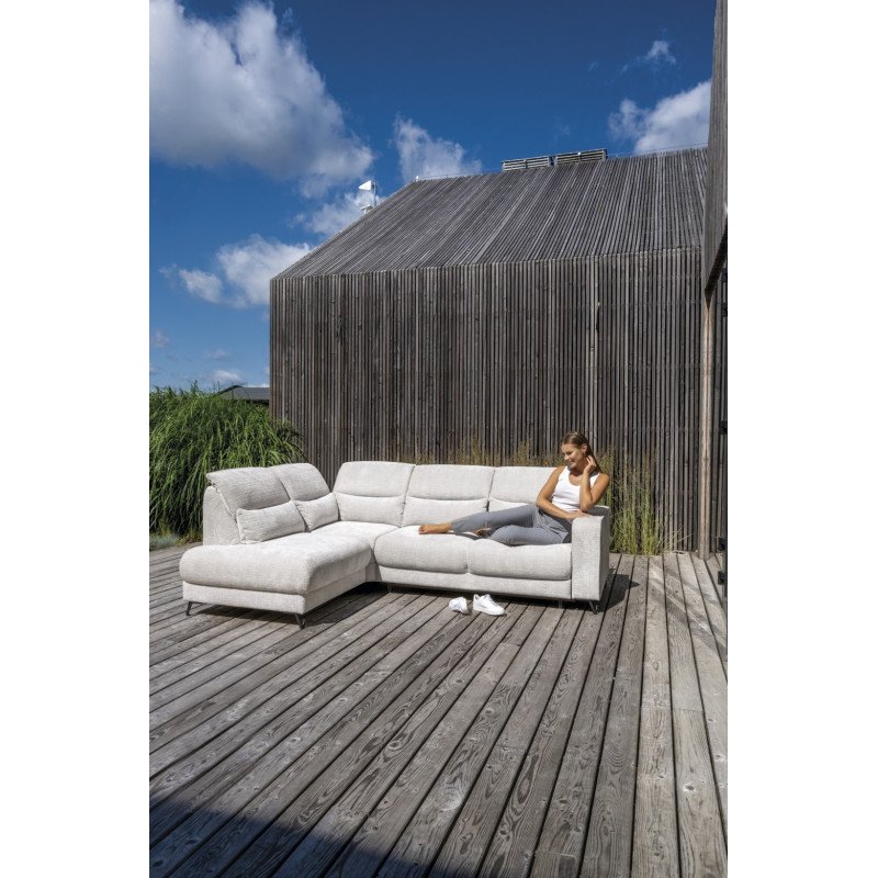 Popus komfortiška kampinė sofa su USB