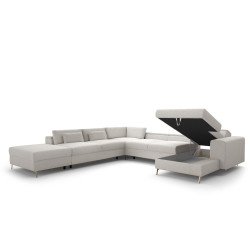 Modulinė kampinė sofa Chrome su vežimėlio mechanizmu