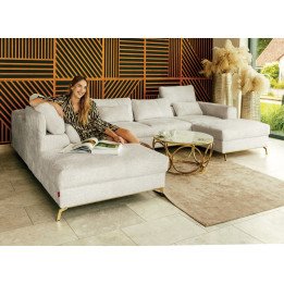 Modulinė kampinė sofa Chrome su vežimėlio mechanizmu