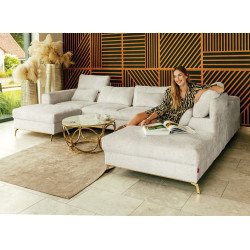 Didelė modulinė kampinė sofa Chrome svetainei