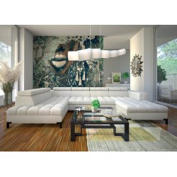 Moderni kampinė sofa Arte su dekoratyvinėmis siūlėmis