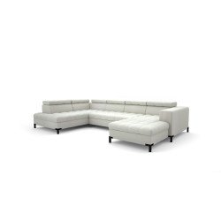 Moderni kampinė sofa Arte su dekoratyvinėmis siūlėmis