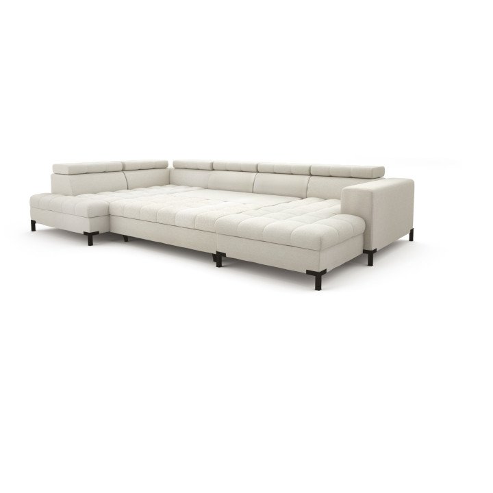 Moderni kampinė sofa Arte su dekoratyvinėmis siūlėmis