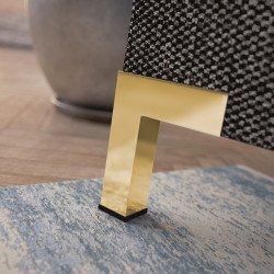 Moderni kampinė sofa Arte su dekoratyvinėmis siūlėmis