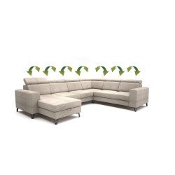 Minimalistinė modulinė kampinė sofa Aspen interjerui