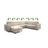 Minimalistinė modulinė kampinė sofa Aspen interjerui