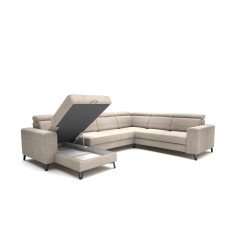 Minimalistinė modulinė kampinė sofa Aspen interjerui