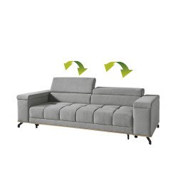 Party sofa su medinėmis detalėmis