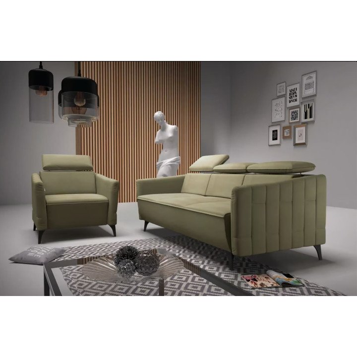 Fuga sofa su reguliuojamomis galvos atramomis