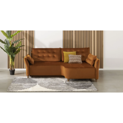 Kompaktiškas kampas su miegamu mechanizmu