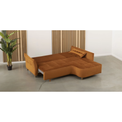 Kompaktiškas kampas su miegamu mechanizmu