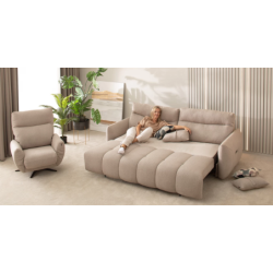 AMBER trivietė sofa su miegamuoju mechanizmu