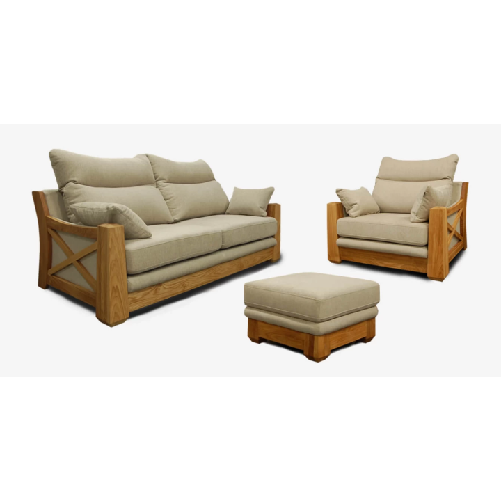 MAGRĖ-9 sofa su natūralia mediena